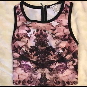 Bar lll Tank NWOT Pink Black White XS